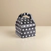 The black polka dot pattern hand-held box gift packaging box is simple, fashionable and portable Specification image